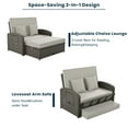 thumbnail image 3 of Tula PE Wicker Rattan Double Chaise Lounge - Gray, 3 of 32