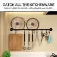 thumbnail image 4 of CAROOTU Cuisine Suspendu Rack avec Crochets Mur Monté Espace Support Barre Simple Tige en Aluminium Facile de Stockage Rack, 4 of 5