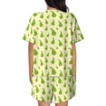 thumbnail image 6 of Fotbe Green Pears1 Print Pajama Set for Women 2 Piece Loungewear Short Sleeve Tops and Shorts Set Soft Sleepwear-Medium, 6 of 7