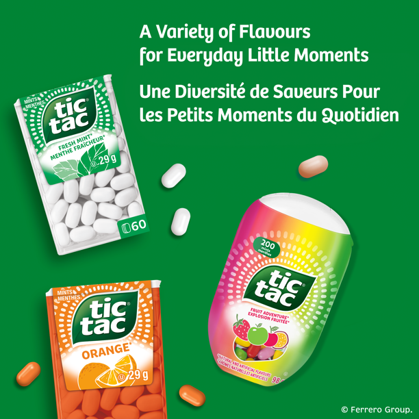 TIC TAC Mints, Holiday Stocking Stuffer, 116g, 4 Count Single Pack