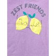 thumbnail image 2 of Infant Toddler Girls Zest Friends Purple Striped Short Sleeve T-Shirt 4T, 2 of 2