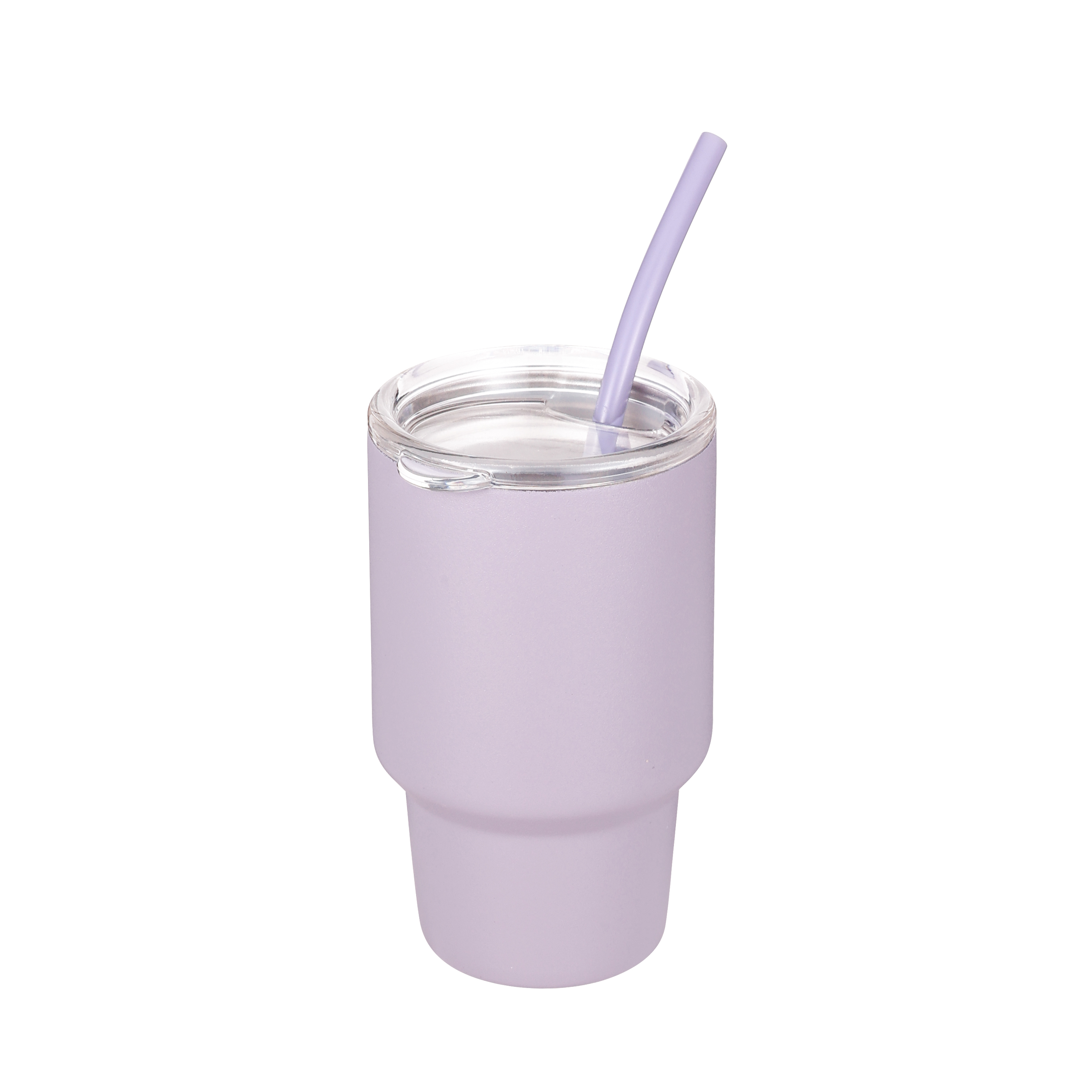 Mainstays 4oz Stainless Steel Double - Walled Insulated Tumbler with Straw, Purple