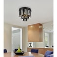 thumbnail image 3 of Urban Classic Sydney 9 light Matte Black Flush Mount Silver Shade (Grey) Royal Cut Crystal, 3 of 9