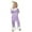Purple, variant on Girls Outfits&Set Children Fashion Cute Print Casual Comfort Pajamas Set Long Sleeve Shirt Trousers Two Sets for Girls