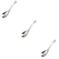 thumbnail image 1 of 3 cucharas de sopa de acero inoxidable para espesar café, servir aperitivos, vajilla para niños, 1 of 6