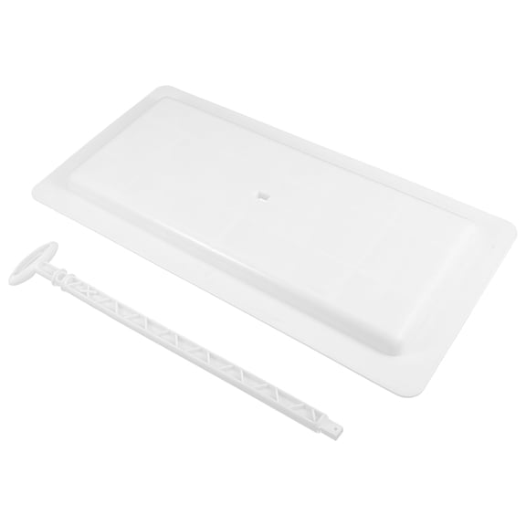 PTOOTP White ABS Toilet Seat Lid Cover Replacement Set, Easy to Install, Bathroom Accessory