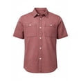 thumbnail image 3 of Telankuip Men's Short Sleeve Classic Shirts 2026 Summer Stylish Retro Washing Printing Streetwear Lapel Button down Loose Comfort Going out Casual Top with 2 Pockets Pink S, 3 of 3