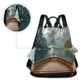 thumbnail image 5 of FORMRS Women's Travel Backpack Purse Anti-Theft Hidden Pockets Casual Shoulder Bag, Wooden Boat, 5 of 7
