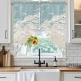 thumbnail image 6 of Blue Coastal Crabs Swag Curtains for Kitchen/Bedroom/Living Room, Summer Beach Ocean Abstract Art Scalloped Curtains 63 Inch Long, Rod Pocket Window Swag Topper Curtains Valances 2 Panels Set 36"x63", 6 of 8