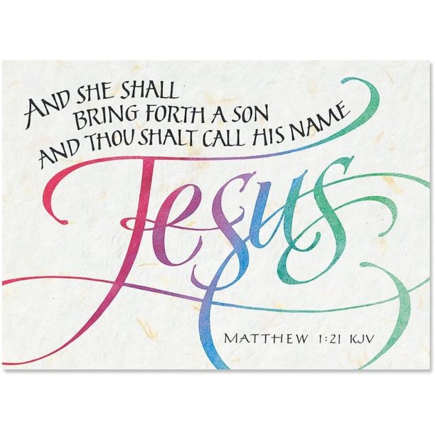 Call His Name Jesus Christmas Cards - Set of 18, Christmas Cards with