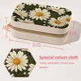thumbnail image 5 of Daisy Velvet Portable Travel Organizer with Removable Compartment - Gift, Earring Organizer, Storage Box, and Bracelet Holder, 5 of 7