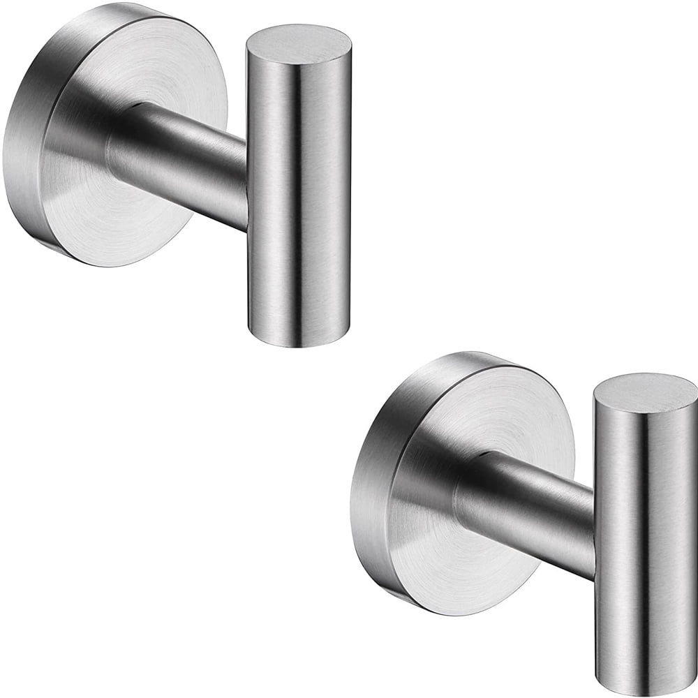 Stainless Steel 6 Hooks Towel/Robe Clothes Hook for Bath,Brush Nickel Finish 