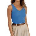 thumbnail image 2 of Fantaslook V Neck Tank Tops for Women Sleeveless Summer Tops Ribbed Casual Slim Shirts Basic Knit Tees, 2 of 7