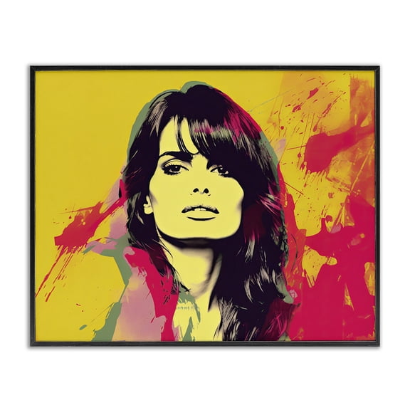 Stupell Industries Eclectic Modern Penelope Cruz Black Framed Giclee Art, 20 x 16, by Birch&Ink