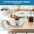 thumbnail image 4 of Insulated Casserole Dish with Lid 3 pc Set 3.7/2.6/1.5 qt. Hot Pot Food Warmer/Cooler –Thermal Soup/Salad Serving Bowl- Stainless Steel Hot Food Container–Best Gift Set for Moms –Holidays, 4 of 8