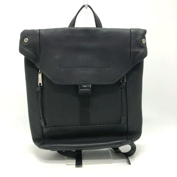 Pre-Owned Fendi 7VZ011 Backpack Black SilverHardware (Good)