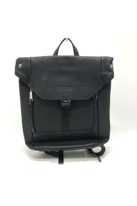 Pre-Owned Fendi 7VZ011 Backpack Black SilverHardware (Good)
