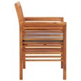 thumbnail image 3 of vidaXL Modern Dining Chair Patio Dining Chair with Cushion Solid Wood Acacia, 3 of 7