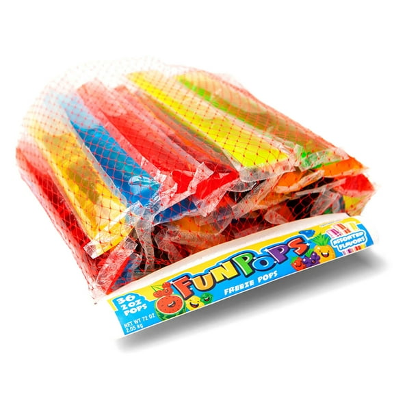 FunPops Freezer Ice Pops, 2 oz, 36 Count Bag, Variety Pack