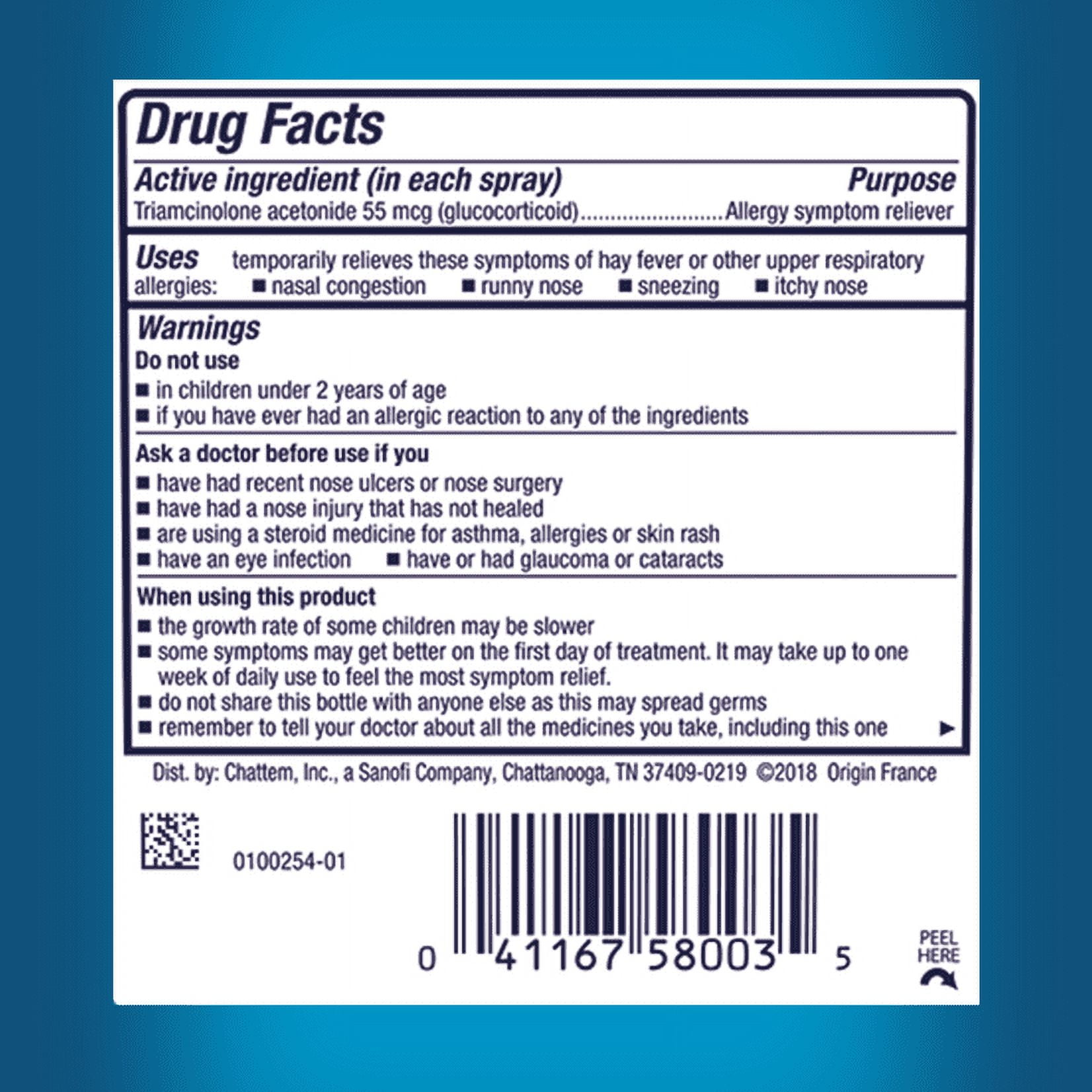 Nasacort Children's Allergy 24HR Spray (60 Sprays, 0.37 Oz)