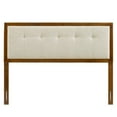 thumbnail image 3 of Modway Draper Tufted King Fabric and Wood Headboard in Walnut/Beige, 3 of 9