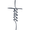 Black, variant on Peace Cross - Metal Wall Art