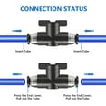 thumbnail image 5 of Kit de conector de 5 piezas con válvulas de bola y manuales para control de fluidos, conexiones rápidas, adaptador de 6 mm, juego de válvulas neumáticas de interruptor compacto, 5 of 5