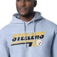 thumbnail image 3 of Men's Starter Heather Gray Pittsburgh Steelers Logo Push Graphic Hoodie, 3 of 3