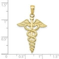 thumbnail image 2 of 21mm 10k Solid Yellow Gold Caduceus Pendant Necklace Pendant for Women - 1.1 Grams, 2 of 2