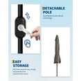 thumbnail image 4 of 9FT Outdoor Patio Umbrella with Double-Layer Vented Canopy, UPF 50+ UV Protection, 8-Rib Steel Frame, Crank & Tilt Mechanism, Detachable Pole, Backyard, Deck, or Poolside, 4 of 7