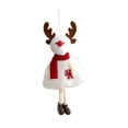 thumbnail image 1 of Adornos de muñecas navideñas, decoraciones colgantes para árboles de Navidad, muñecas de felpa hechas a mano para suministros para fiestas navideñas, Alce Macarena Manualidades colgantes de Papá Noel, 1 of 8