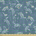 thumbnail image 2 of Ambesonne Autumn Fabric by the Yard Upholstery, Monotone Daisy Love Bouquets, 2 Yards, Ceil Blue Burnt Sienna, 2 of 5