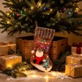 thumbnail image 5 of Christmas Stocking Glowing Light Up Santa Snowman Reindeer Polyester for Family Holiday Christmas Tree Fireplace Mantel Wall Door Christmas Party Decorations by MPOISVA, 5 of 7