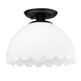 thumbnail image 3 of Golden Lighting Dorinda 1-light Semi-Flush Mount in Matte Black, 3 of 7