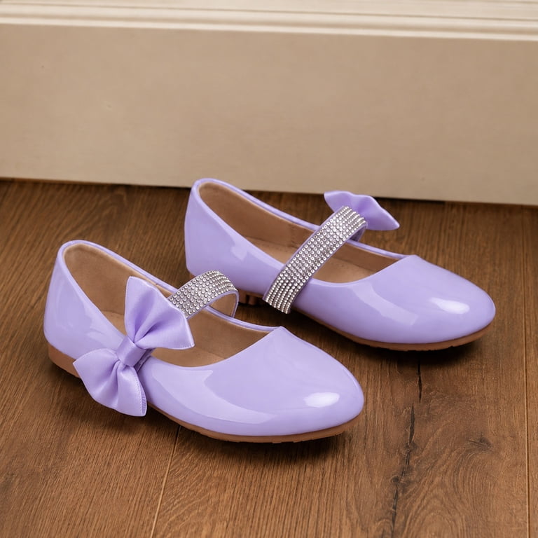Girls Mary Jane Shoes Round Toe Princess Dress Flats Party Shoes for ...