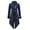 Dark Blue, variant on Medieval Steampunk Tailcoat Halloween Dress Up Costumes for Men, Renaissance Gothic Jackets Vintage Warlock Frock Coat