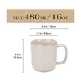 thumbnail image 2 of Malacasa Stoneware Coffee Mugs Set, 16 oz Coffee Cups Set of 4, Dishwasher & Microwave Safe, Beige, 2 of 9