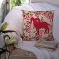 thumbnail image 3 of Carolines Treasures Sheep Shabby Chic Pink Roses Fabric Decorative Pillow 14Hx14W multicolor, 3 of 4