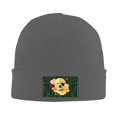 thumbnail image 3 of ZICANCN Romantic Love Skull Pattern Knit Bonnet Hat, Bonnet d'Hiver Doux Chaud Classique pour Hommes Femmes, Gris Foncé, 3 of 6
