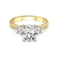 thumbnail image 5 of IGI Certified 5 Carat Radiant Shape Lab Grown Diamond Engagement Ring | 14K White Gold | Valencia Three Stone Vintage Diamond Ring | FG-VS1-VS2 Quality Friendly Diamonds, 5 of 7