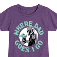 thumbnail image 3 of The Mandalorian - Where Dad Goes I Go - Youth Girls Short Sleeve T-Shirt, 3 of 5