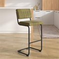 thumbnail image 4 of Pemberly Row Contemporary Bar Height Stool (Set of 2) in Olive, 4 of 7