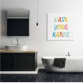 thumbnail image 2 of Stupell Industries Wash Your Hands Bathroom Rules Kids Typography Typography Painting Gallery Wrapped Canvas Print Wall Art, 30 x 30, 2 of 6