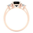 thumbnail image 4 of Three-Stone Engagement Ring for Women - 1.5ct Natural Onyx in 14K Rose Gold Promise Ring, 4 of 6