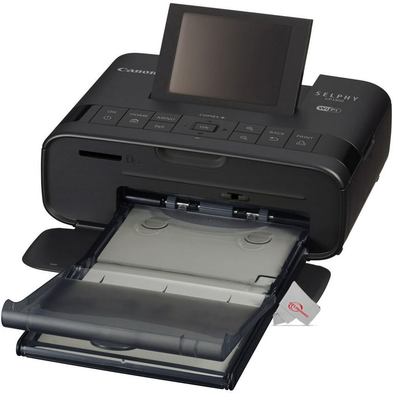 CANON - Kit imprimante Selphy CP1300 noire + consommable papier (KP-36IP)  pour 36 tirages 10x15cm - Ecran LCD inclinable de 8,1cm - Impression Wifi