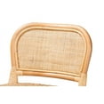 thumbnail image 6 of Baxton Studio Adrena Modern Bohemian Natural Brown Rattan Bar Stool, 6 of 7