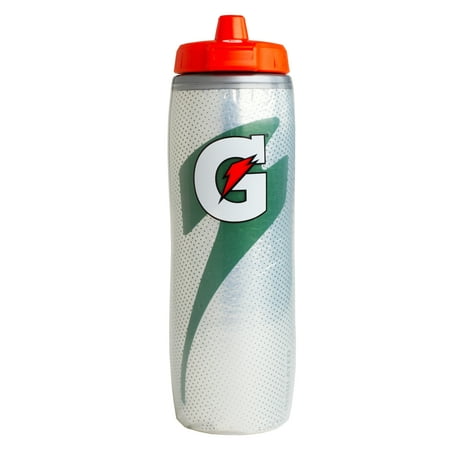 Gatorade 30 oz Insulated Sports Squeeze Water Bottle with Contour Form for Grip