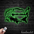 thumbnail image 4 of Handmadetneonsign Custom Bass Fishing Metal Wall Art LED Light, Father Day Fishing Metal Sign, 4 of 5