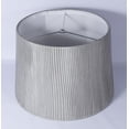 thumbnail image 2 of Urbanest Hardback Faux Silk Box Pleated Drum Lampshade – 10" Top x 12" Bottom x 8.5" Slant Height – Silver Tone – Spider Fitter- 1 Piece, 2 of 3