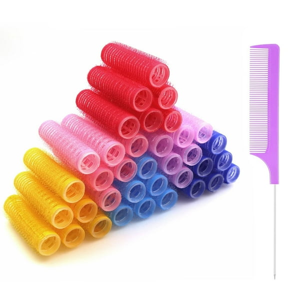 36Pcs Self Grip Hair Curlers Heatless Roller Hair Curlers Hairdressing